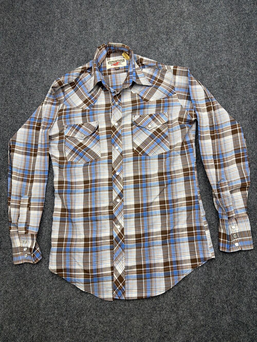 Vintage Authentic Western Youngbloods Pearl Snap Western Shirt Size Small